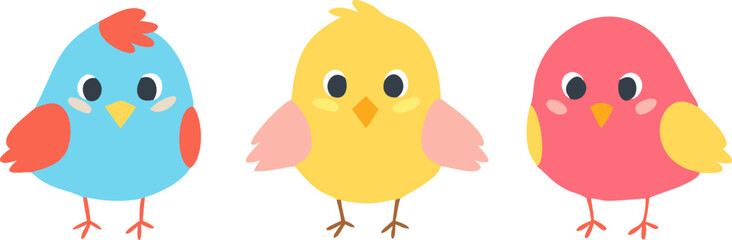 Fototapeta premium Vector illustration of cute bird