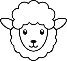 Adorable Cartoon Sheep Illustration Cute Farm Animal Design