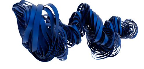 High-resolution image of a swirling blue ribbon, perfect for backgrounds or abstract designs.