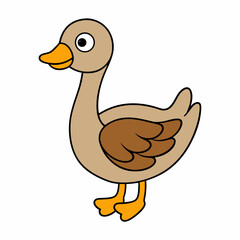 bird, duck, animal, goose, cartoon, nature, isolated, vector, illustration, beak, farm, wild, water, wildlife, white, swan, duckling, feather, poultry, feathers, mallard, one, yellow, lake, baby