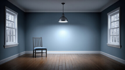 Solo relaxation in everyday life dimming lights in a tidy room for peaceful moments