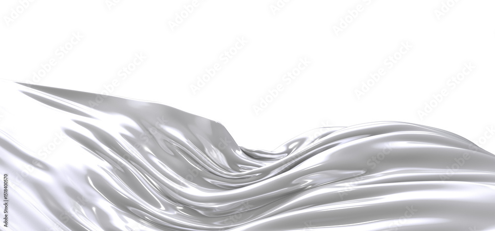 Poster a close-up of a white fabric draped softly against a dark background, creating a smooth, flowing cur