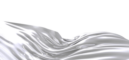 A close-up of a white fabric draped softly against a dark background, creating a smooth, flowing...