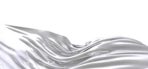 A close-up of a white fabric draped softly against a dark background, creating a smooth, flowing curve.