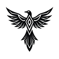 Fototapeta premium bird logo silhouette vector illustration