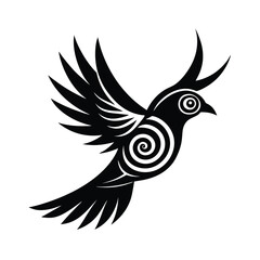 Fototapeta premium bird logo silhouette vector illustration