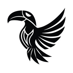 Obraz premium bird logo silhouette vector illustration