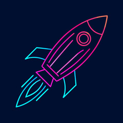 Simple rocket vector for Independence Day—clean design on Black  , perfect for design bundles, holiday stickers, and print-on-demand.