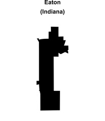 Eaton (Indiana) blank outline map