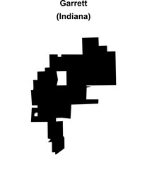 Obraz premium Garrett (Indiana) blank outline map