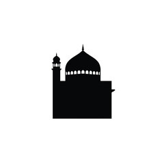 Mosque silhouette islamic religious symbol faith