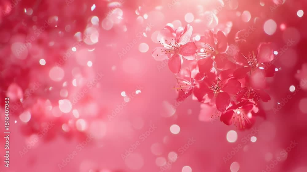 Poster a close-up shot of a bunch of pink flowers, perfect for use in various designs and projects