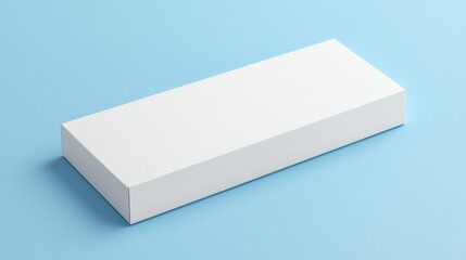 Naklejka premium Mockup white box float on blue background.