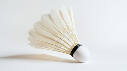 feather badminton shuttlecock isolated on white background.
