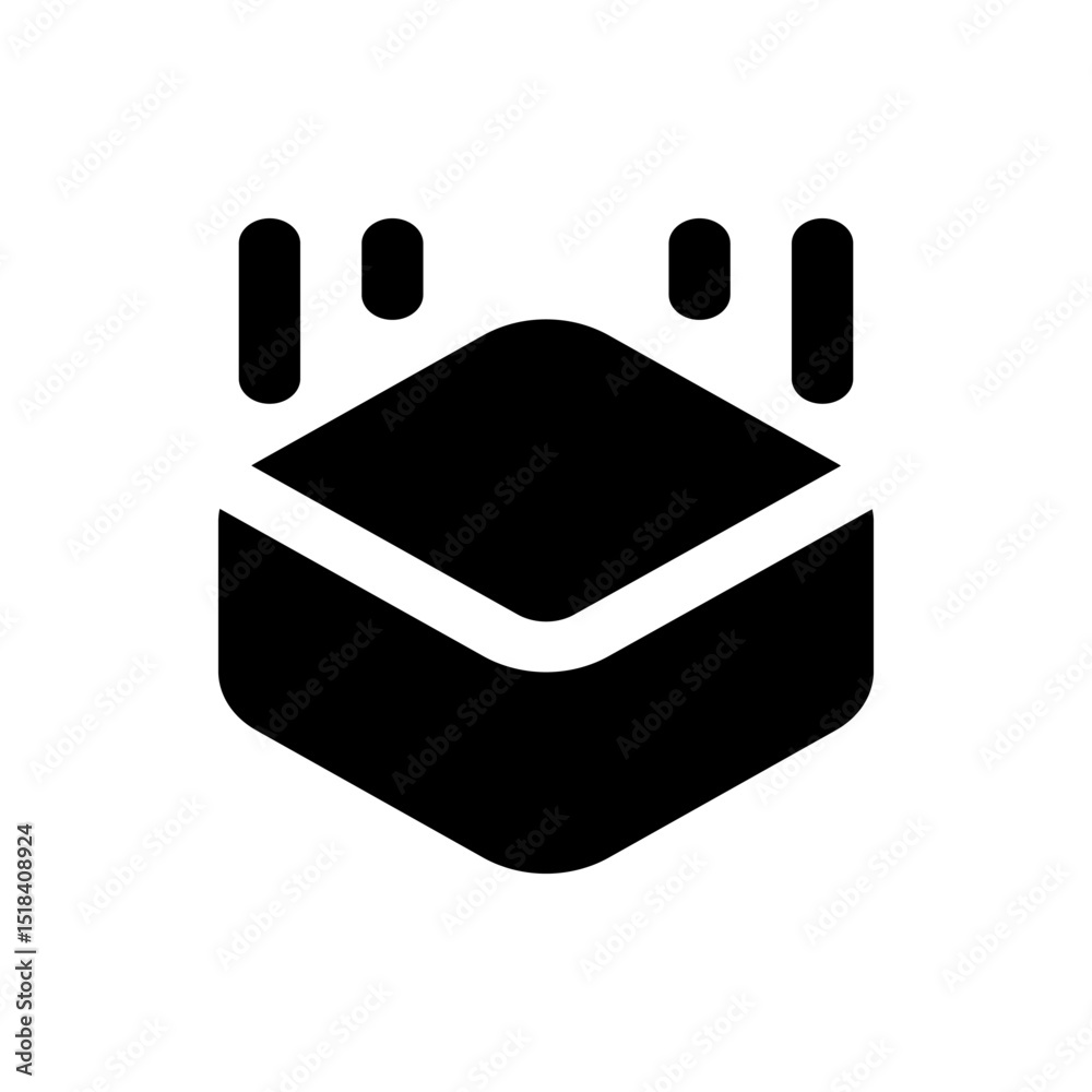 Poster white three d text inside a black circle providing a visual representation of depth and dimension ef