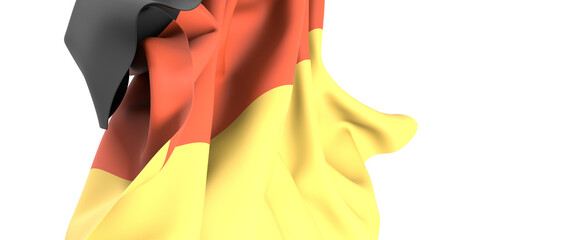 A German flag waving in the wind