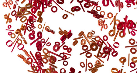 percent shopping digital in 3d. transparent PNG