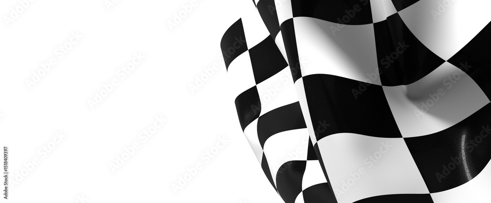 Aufkleber black and white checkered abstract background. race background with space for text. racing flag
