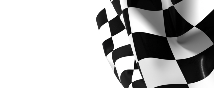 Black and white checkered abstract background. Race background with space for text. Racing flag