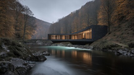 house over the river