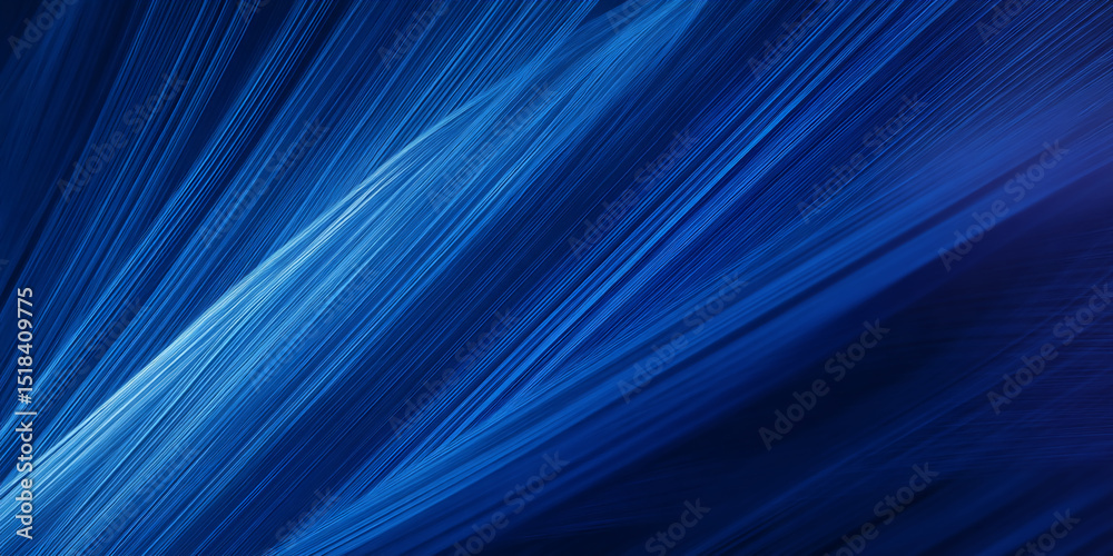 Poster Abstract blue lines pattern, dynamic and flowing texture, suggesting movement and energy, ideal for modern design or technology concepts