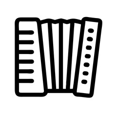 Simple accordion icon design. Accordion musical instrument illustration perfect for website or app.  This simple accordion graphic is ideal for music related projects, creating app icons.