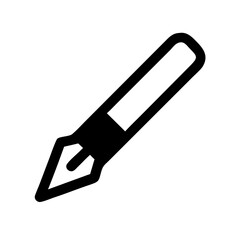 Simple ink pen icon. Stylish ink pen design perfect for branding stationery. This minimalist ink pen illustration is ideal for website design, app icons, and corporate identity.