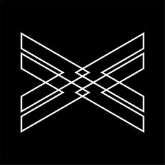 Abstract Geometric Line Art Pattern and Symbol Minimalist Design