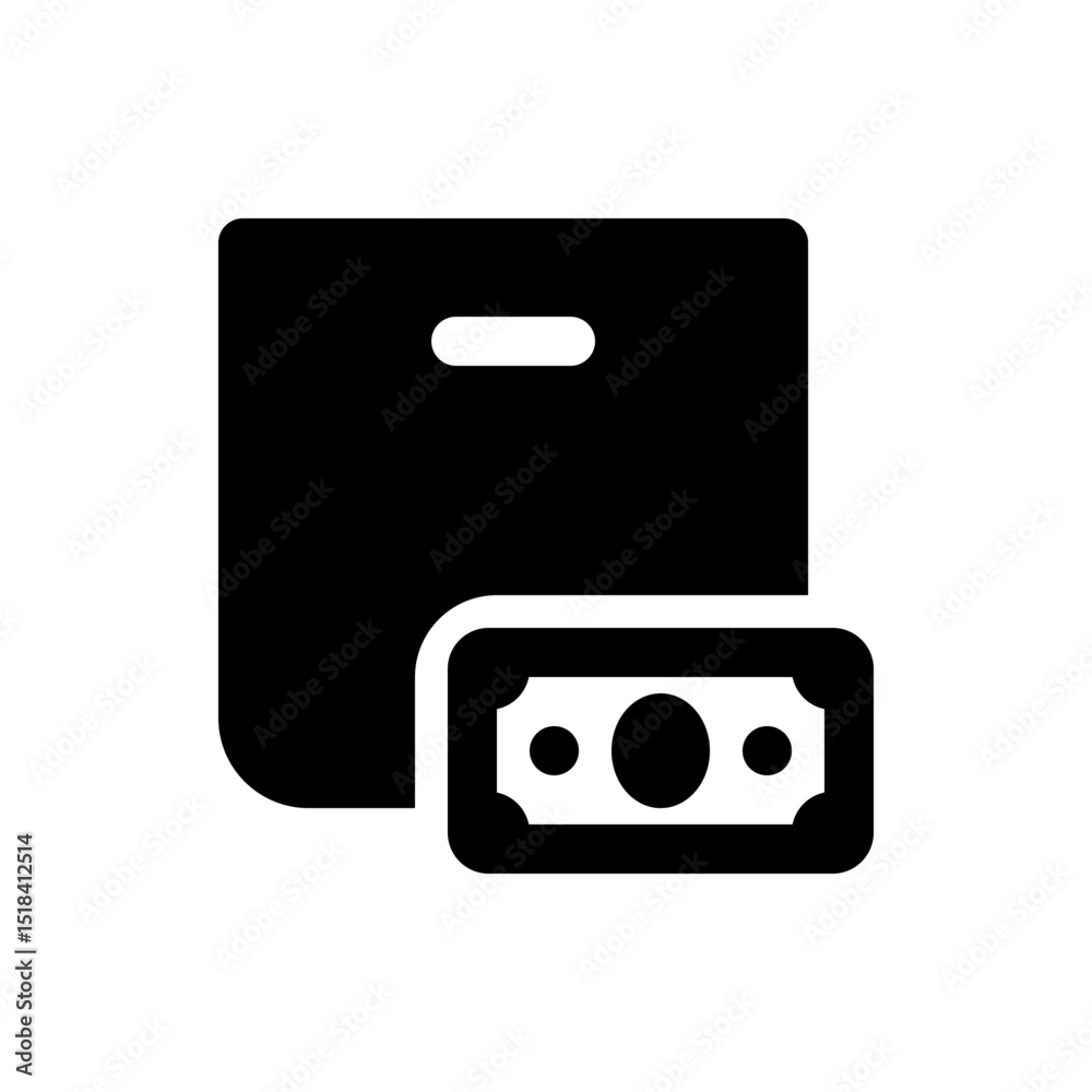 Poster black rounded square containing three horizontal white lines representing a menu or navigation optio
