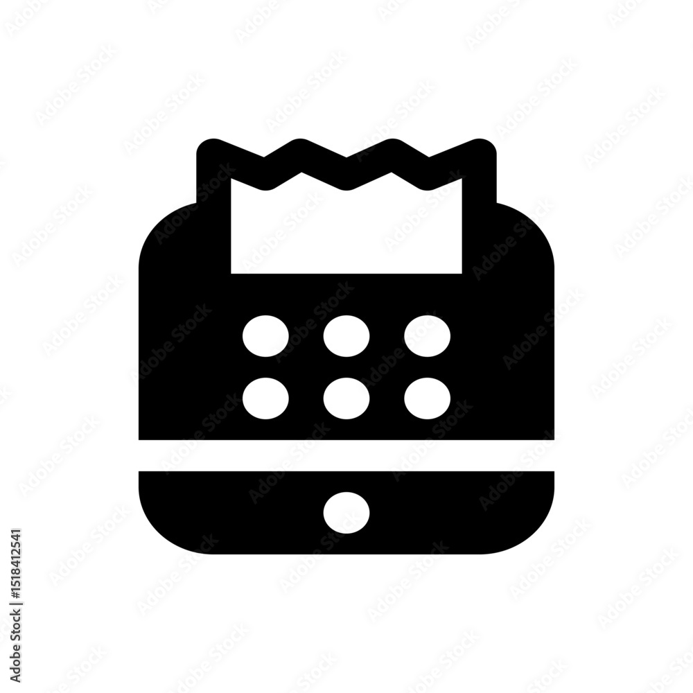 Poster black square icon featuring three horizontal white lines equally spaced representing a menu or list 