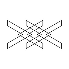 Abstract Geometric Line Art Pattern and Symbol Minimalist Design
