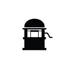 Traditional well water pump rural icon symbol