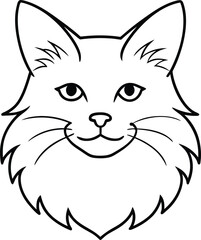 Obraz premium maine head icon line art vector illustration on transparent background