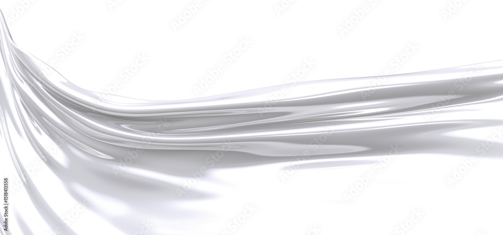 Poster a close-up of a white fabric draped softly against a dark background, creating a smooth, flowing cur