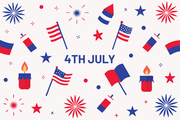 4th July Pattern vector design