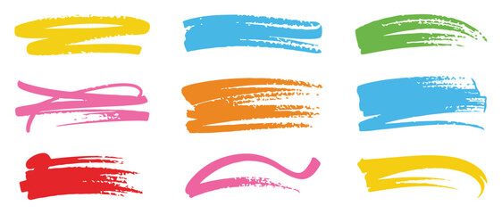 Obraz premium Colorful painted brush strokes