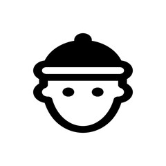 Illustration of a superhero face with a mask and a flower on the forehead in black and white color