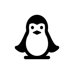 A simple black and white illustration of a paperclip with rounded edges on a white background design element