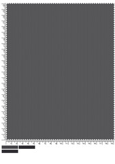 Close Up of Gray Fabric Swatch with Ruler Markings and Zig Zag Edge gray fabric
