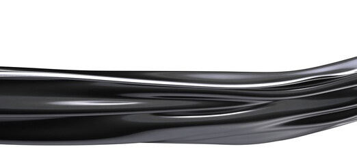 Abstract Black Fabric Flow