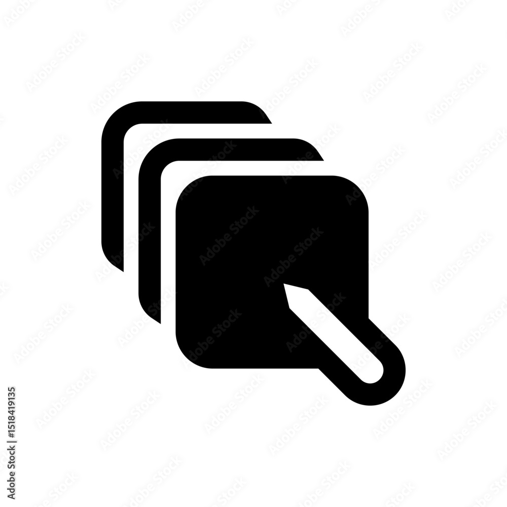 Poster a stylized bluetooth symbol with two dots on either side in black and white color scheme vector imag