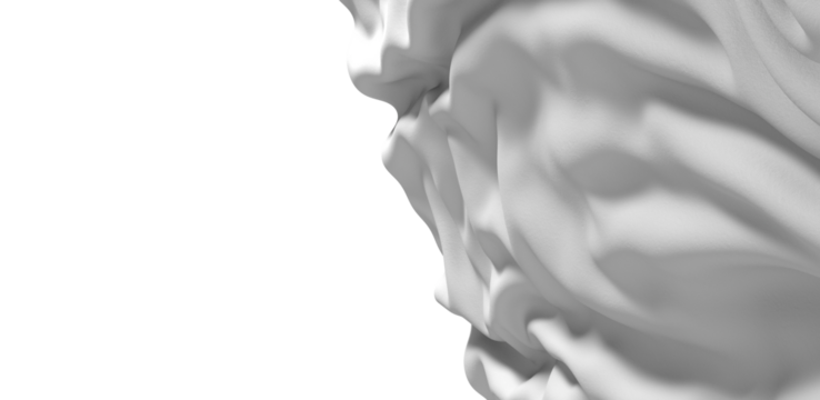 White fabric texture with soft folds and waves, abstract background for design projects.