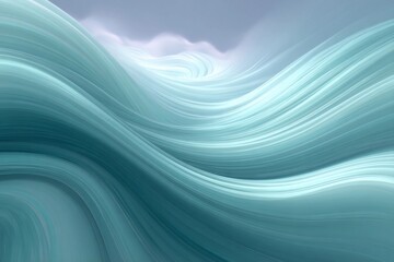 Fototapeta premium Flowing waves captured in soft pearlescent hues during a tranquil coastal moment