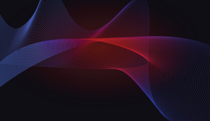 abstract gradient colorful digital flowing line wave pattern on vector illustration design.
