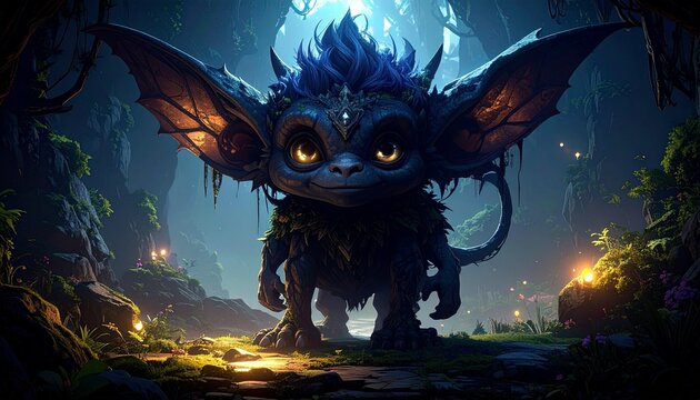 monster in the dark forest
