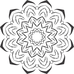 abstract floral ornament on white background