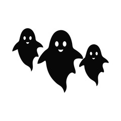 black and white halloween ghost 