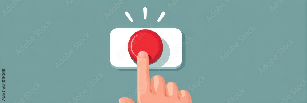 Poster Red Error Button Being Clicked Repeatedly in a Clean Upper Zone Setting