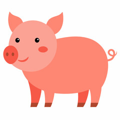 Fototapeta premium pig cartoon illustration
