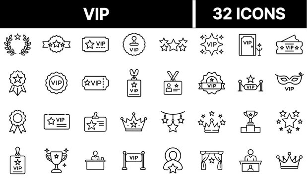 VIP Icon Representing Exclusive Access, Premium Services, and Special Privileges